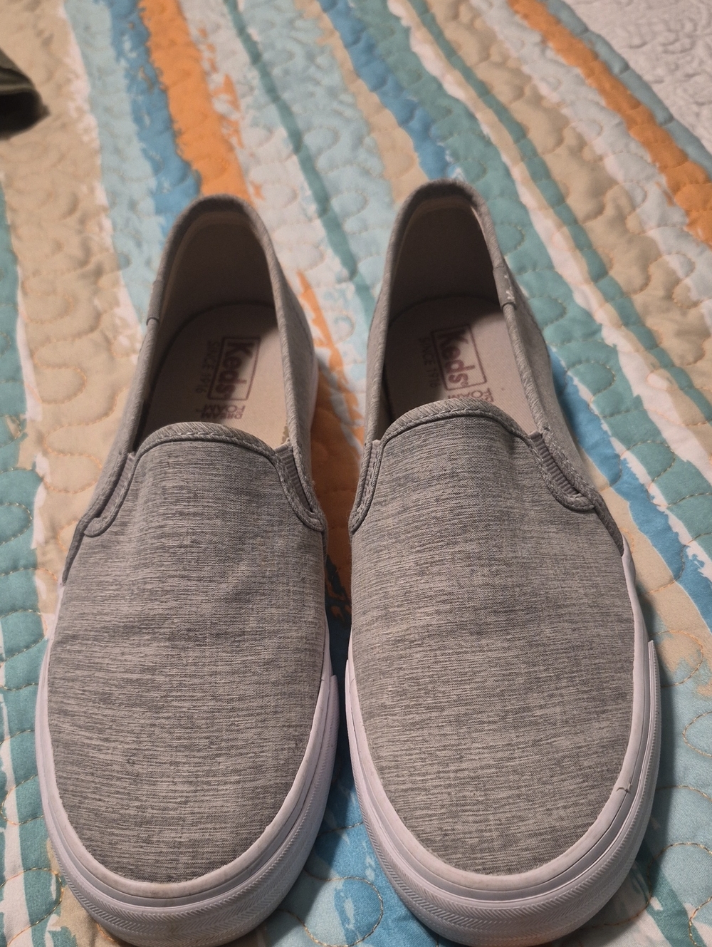 Keds Women's Slip-On Sneakers in Heather Gray